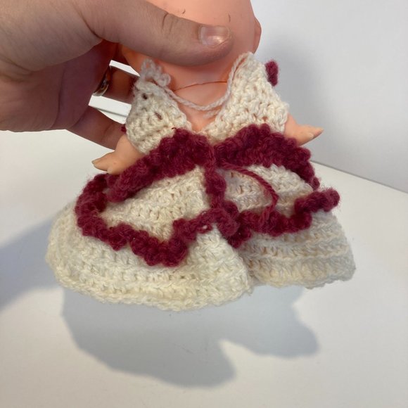 Vintage Kewpie Doll Soft Vinyl Rubber 7.5" moveable arm legs jointed Blue Eyes - Picture 9 of 15